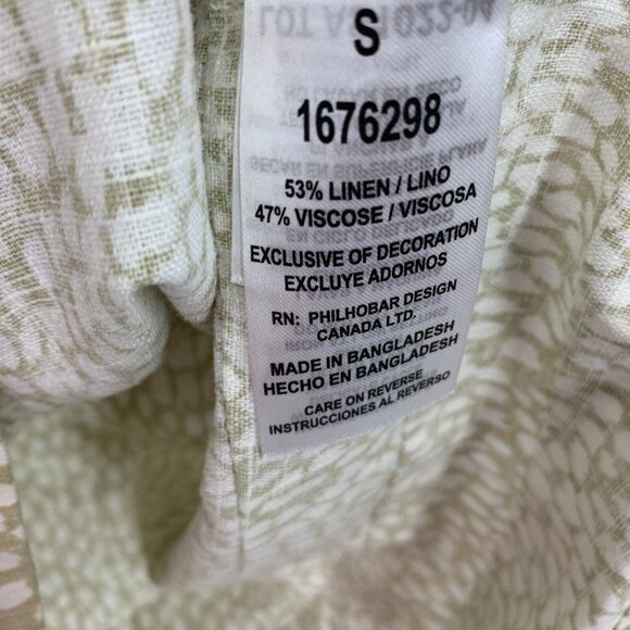 Nicole Miller Dress Linen Blend V Neck Short Sleeve Pleated NWT - Picture 7 of 10